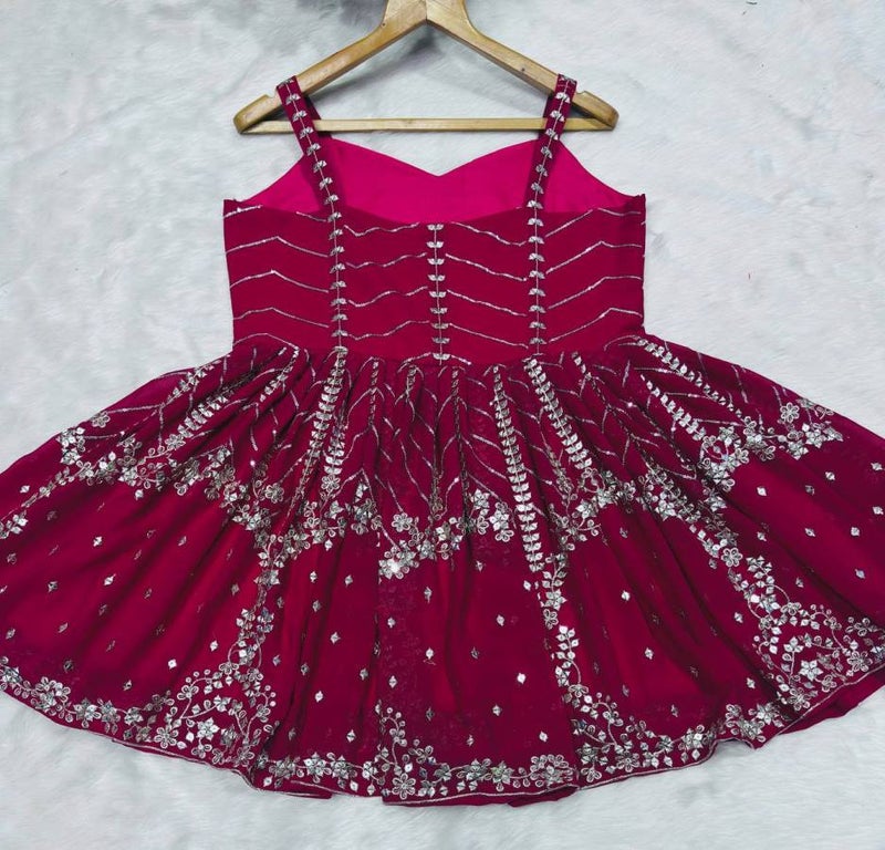 Malishka Export كُرتا شَرَارَة وردية مزينة بالخرز اللامع للنساء - Image 5